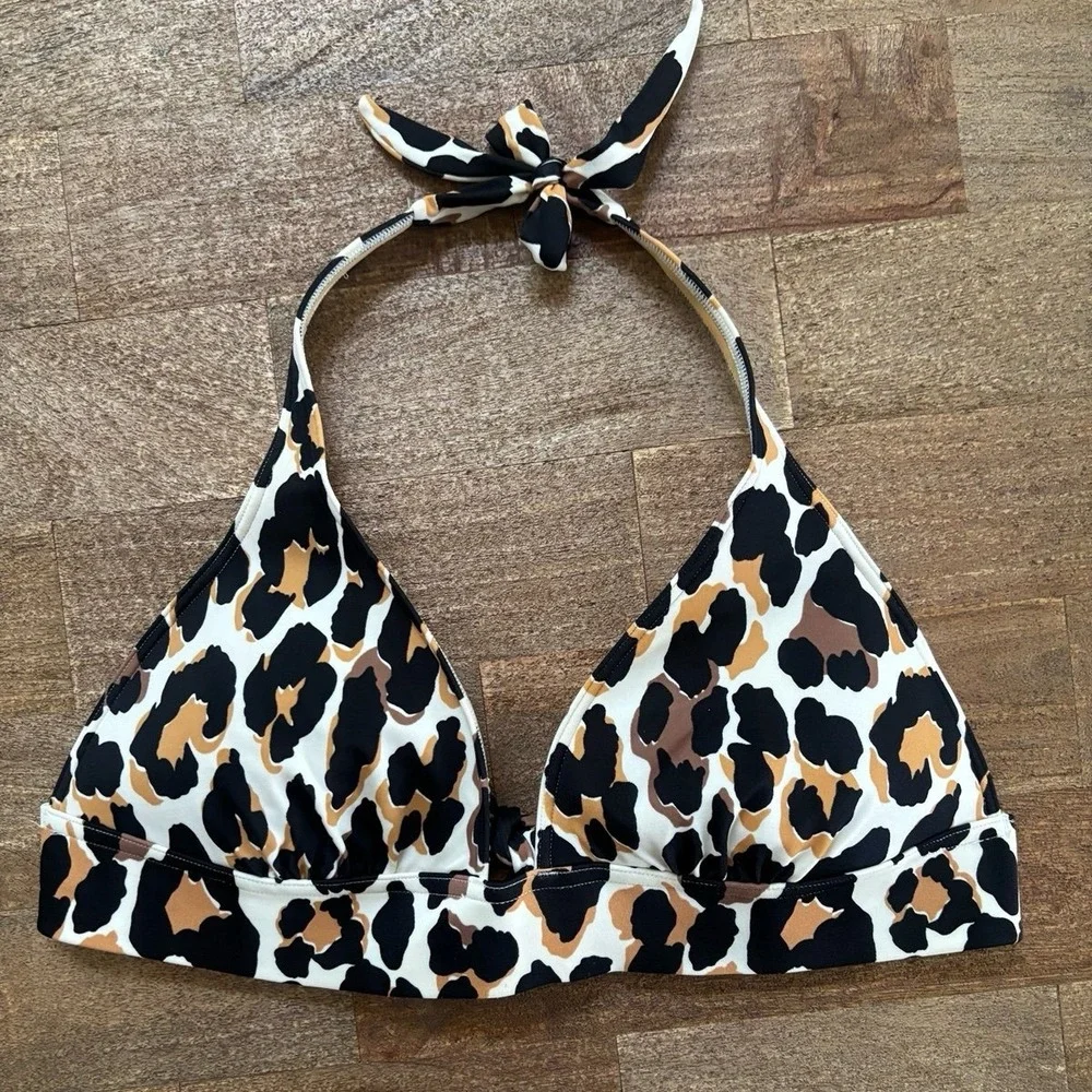 Victorias Secret Push-up Bikini Leopard Print Top Medium - Picture 4 of 8
